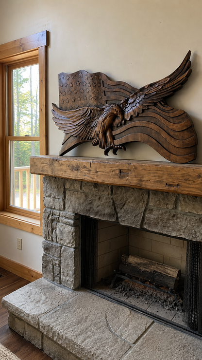 Eagle wooden flags