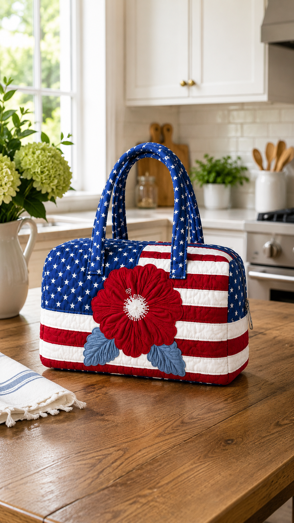American flag tote bags
